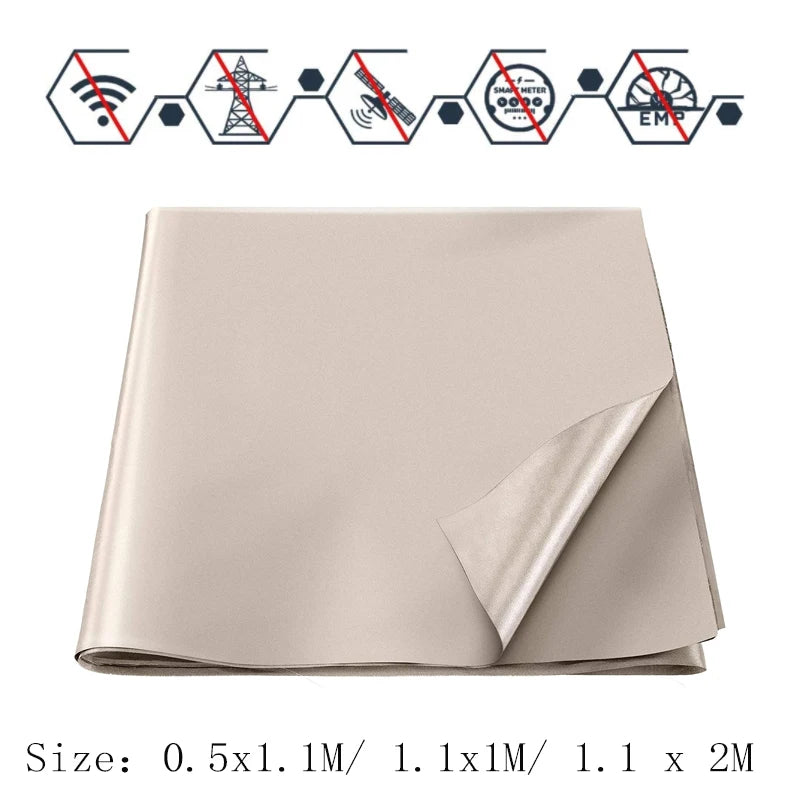 EMF Shielding RFID Blocking Fabric – Anti-Radiation Conductive Cloth for Lining, Faraday Bags & Signal Protection