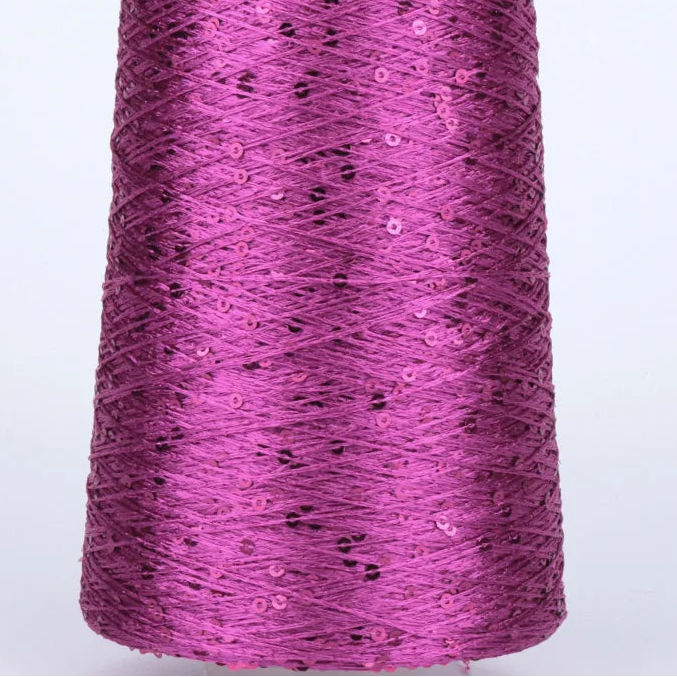 500G Glitter Fancy Yarn with Sequins – Hand Knitting & Crochet | 3mm Sequins | 25 Colors