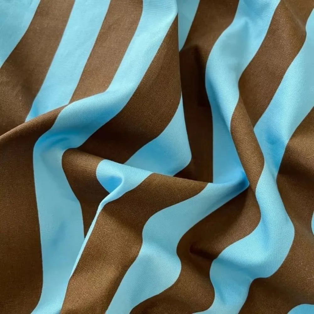 Multicolor Vertical Stripes Fabric – 150x100cm, Quick-Dry & Breathable for Dresses, Tablecloths & DIY