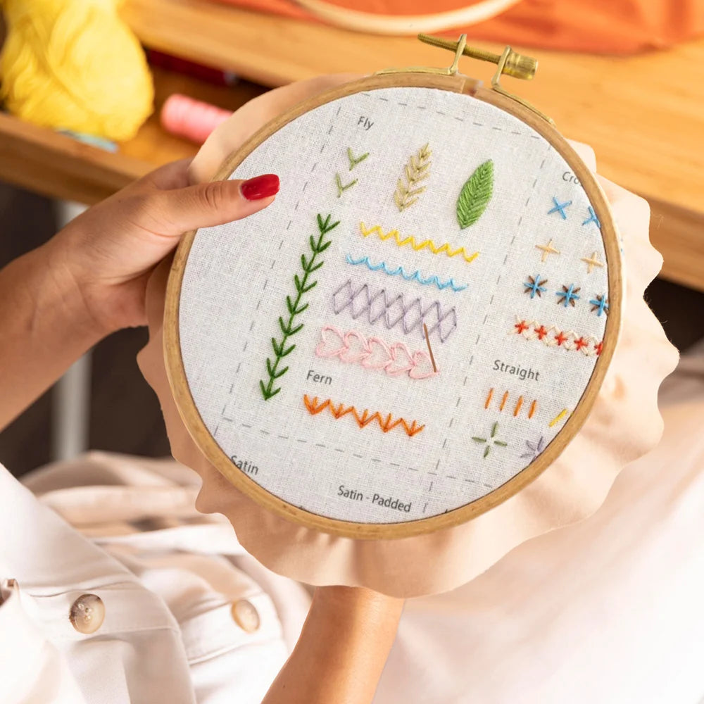 Basic Hand Embroidery Stitches Book for Beginners - 106 Stitch Step-by-Step Guide