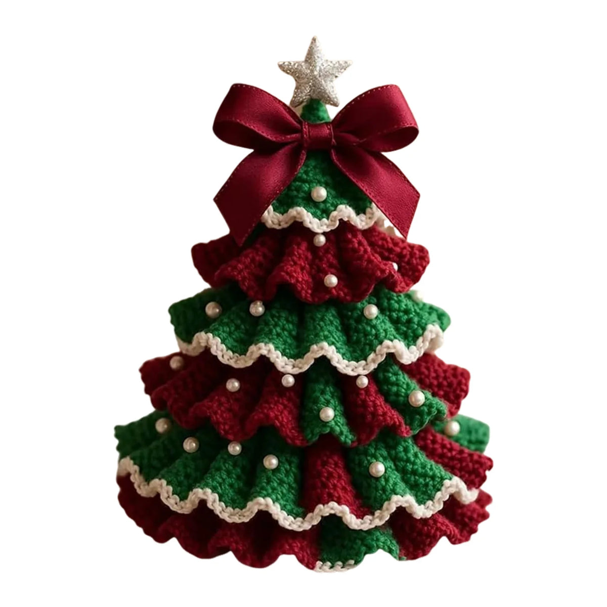 DIY Crochet Christmas Tree Kit – Yarn, Hook & Beads Included