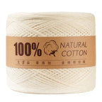 Cotton Yarn Thread for Knitting, Non-Bleached, Raw Algodon Line, Baby, Children's DIY, Handknitting, Scarf Sweaters, 500g/Ball