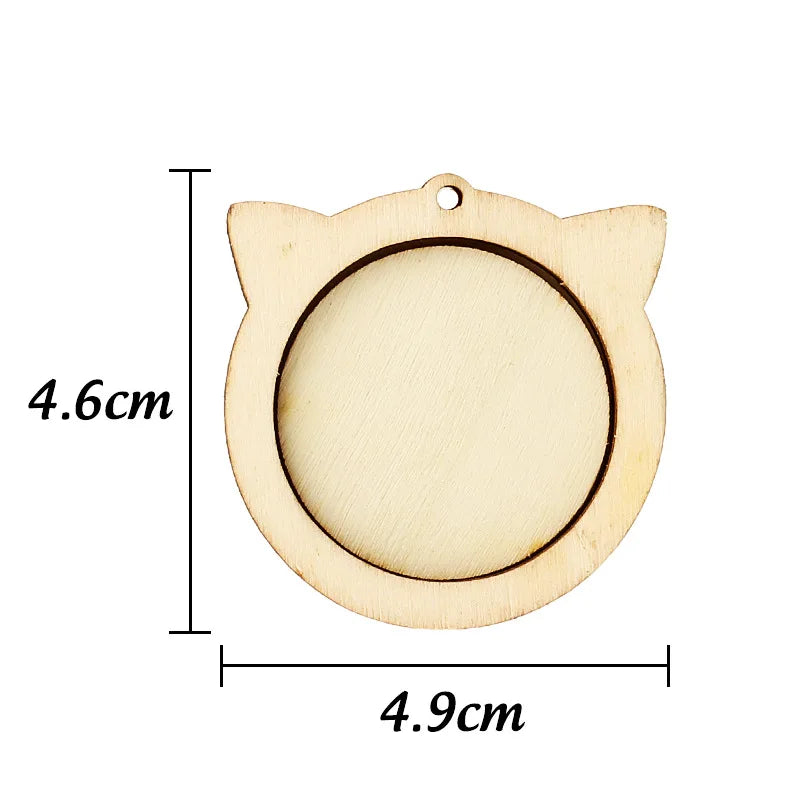 Mini Wooden Embroidery Hoop Set — 10 Pieces