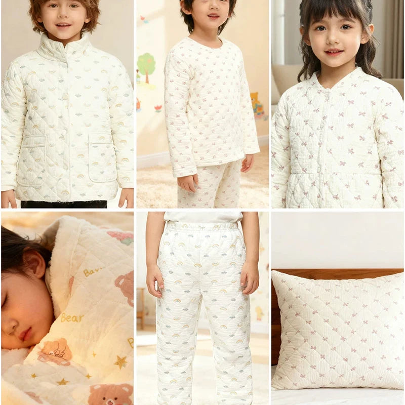 Thickened Double-Layer Crepe 100% Cotton Fabric — 135cm Wide | Blankets & Children's Clothing