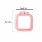 Juego de 5 Anillos Cuadrados de Plástico para Bastidor de Bordado Hecho a Mano, Aros de Bordado, Herramienta de Costura para Punto de Cruz DIY, Herramienta de Artesanía con Aguja