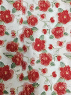145cm Floral Cotton Poplin Fabric, 50cm Piece