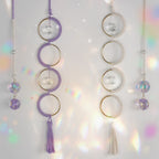 Kit Atrapasueños de Macramé Bohemio – Decoración DIY de Pared y Ventana con Anillo de Cristal