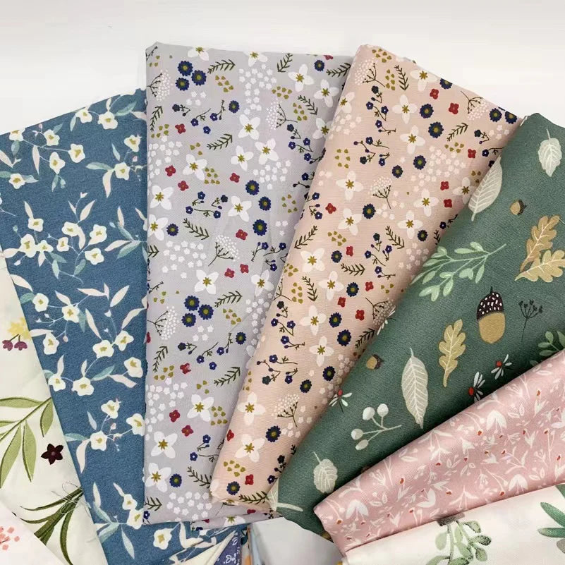 Floral Printed 100% Cotton Twill Fabric – 63" Wide, Sold by the Half Meter | Quilts, Bedding & DIY Sewing