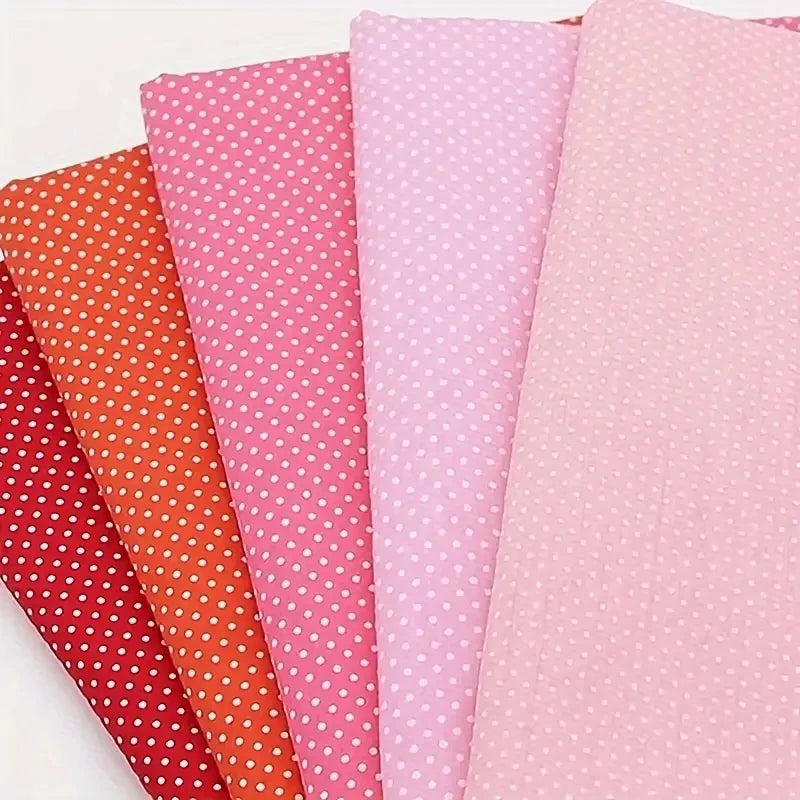 20pcs Multicolor Polka Dot Cotton Fabric Bundle | Non-Repeat | Quilting, Patchwork & DIY