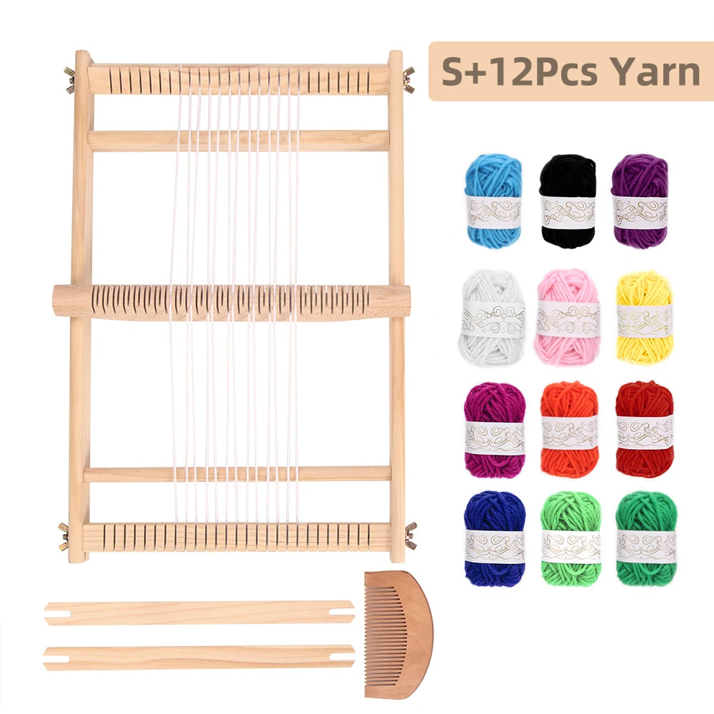 Wood DIY Weaving Loom – Beech Frame Tapestry & Carpet Knitting Tool