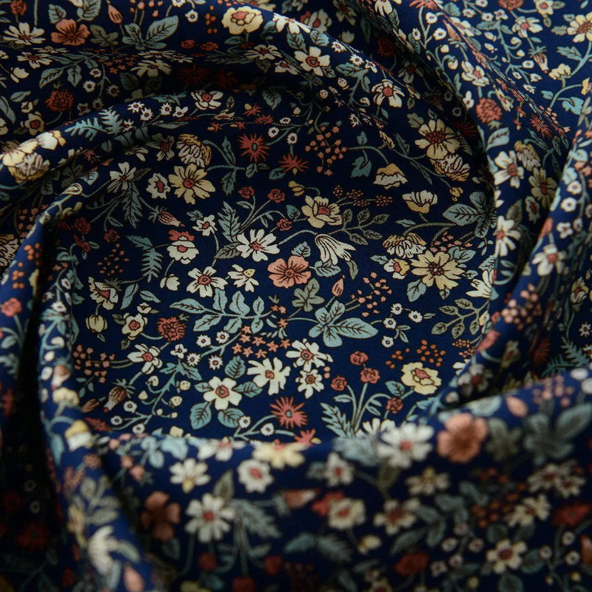 60s Premium Combed Pure Cotton Fabric Vintage Floral Soft For Dress Shirt Blouse Apron Patchwork Pillow Cushion Diy Sewing Craft