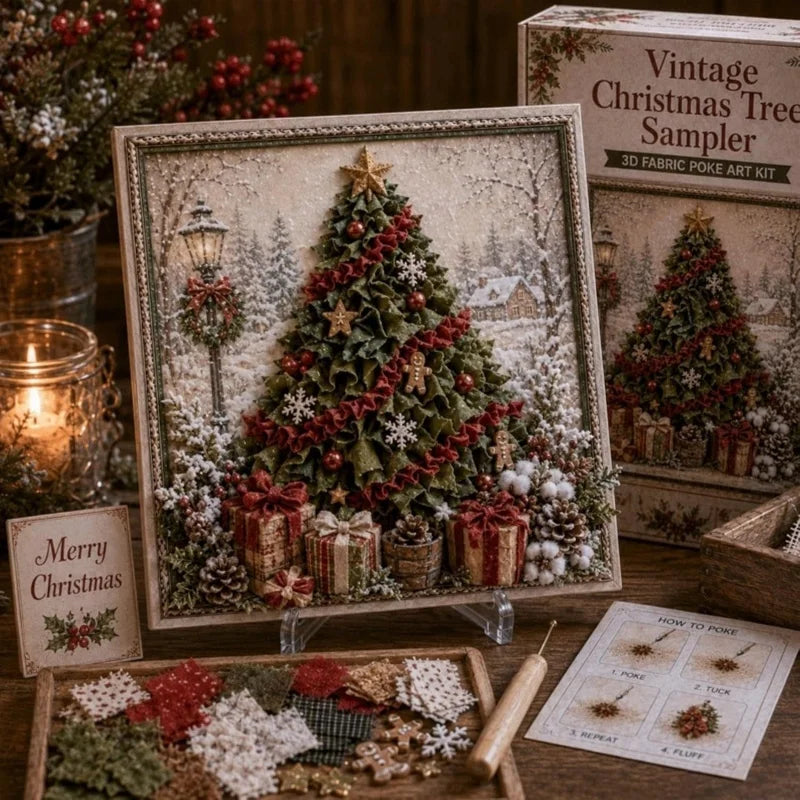 Kit de arte en tela 3D de Navidad – Decoración navideña DIY para adultos