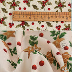 Christmas Holiday Print Fabric – 100% Polyester, 50cm x 150cm