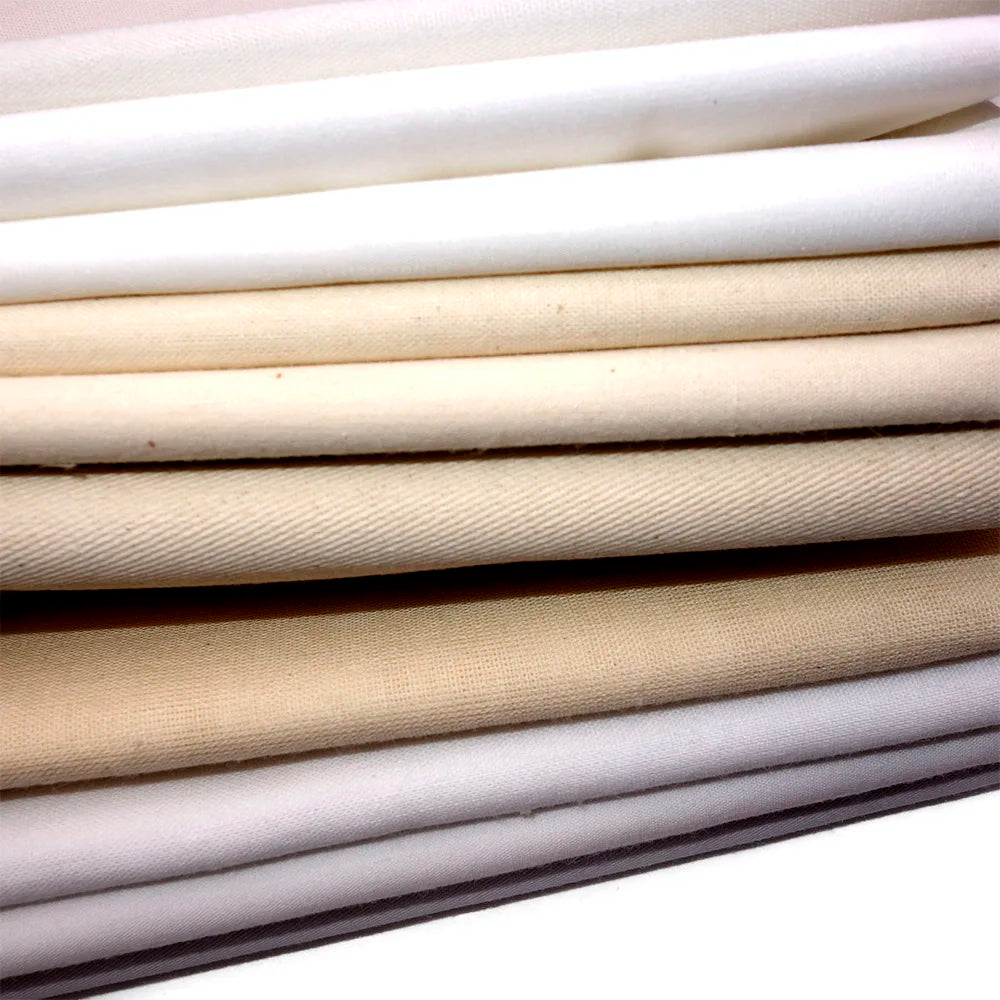 Raw White Cotton & Poly-Cotton Muslin Fabric – Multiple Widths & Weights | Sewing, Bags, Pillows & DIY