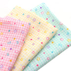 Pre-Cut Polyester Chiffon Fabric, 50 × 148cm, Heart & Star Print