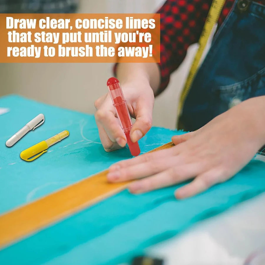 Erasable Fabric Chalk Pencil – Cut-Free Tailor Marking for Quilting, Patchwork & Dressmaking