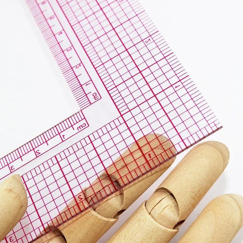 L-Type Right-Angle Quilting & Sewing Ruler – Plastic Patchwork Cutting & Pattern Drafting Tool