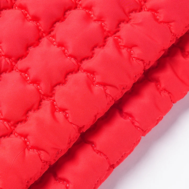 Quilted Bubble Grid Fabric by the Yard – 54" Wide Embossed Sewing Cloth