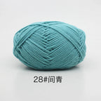 Hilo de algodón con leche de 4 cabos – 80% algodón, 20% fibra de leche | ~90 m (~98 yd) por madeja | Tejido a mano y a crochet