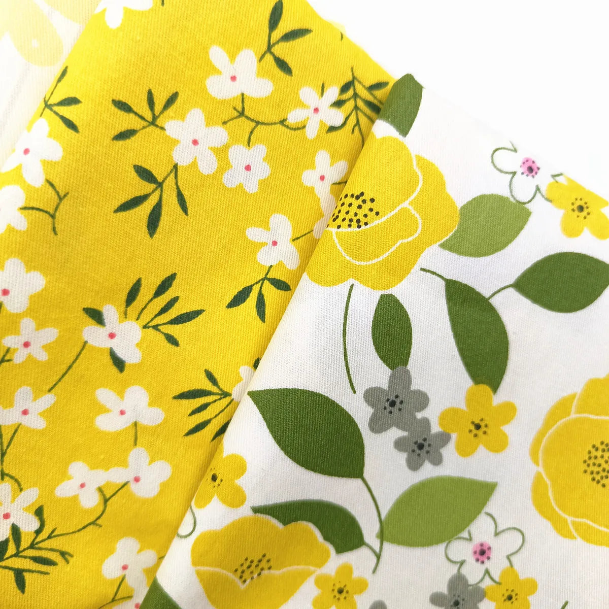 8-Piece Precut Quilted Fabric Squares – Yellow Tones, DIY Patchwork & Quilting