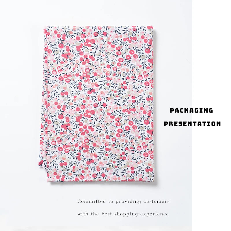 100% Cotton Poplin Fabric – Berry Print, 145cm Wide, Sold by 0.5m