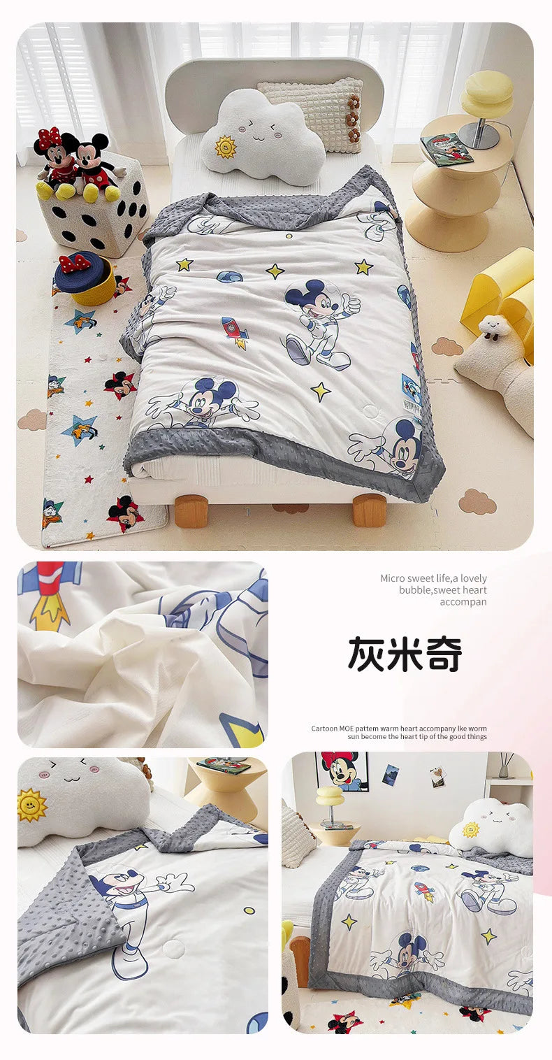 Sanrio Cartoon Knitted Cotton Summer Air Quilt – Breathable Nap Blanket (110×150cm)