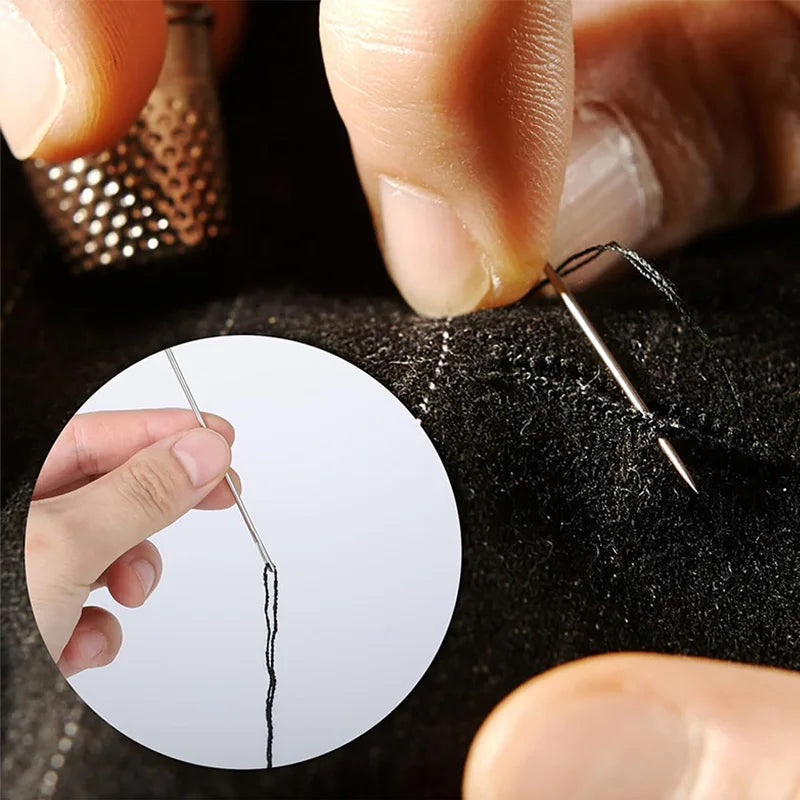 Kit de 14 agujas de coser a mano de alta resistencia — Agujas para cuero, tapicería y curvas