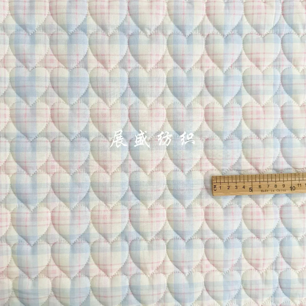 40s Quilted Cotton Plaid & Floral Fabric – 55" Wide | Autumn Winter Jackets, Coats & Bags (Sold by the Meter)