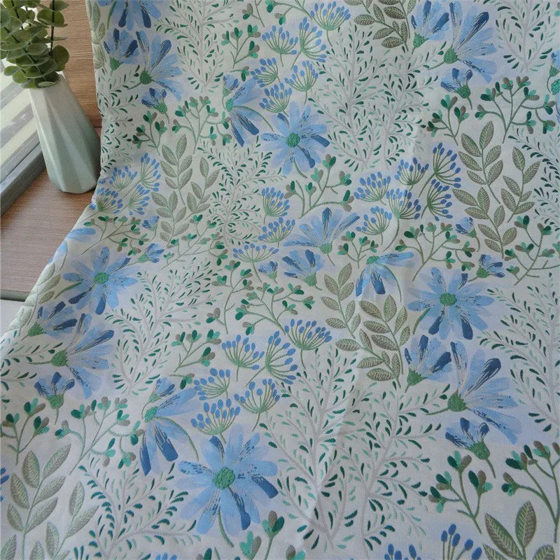 Luxury Double-Sided Jacquard Fabric – Galsang Flower Brocade for Dresses, Shirts & Quilting