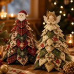 Kit de árbol de Navidad acolchado DIY — Decoración de mesa de patchwork en tela 3D