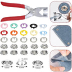 Metal Snap Fastener Kit with Pliers – 50 or 100 Sets
