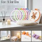 Color-Coded Plastic Embroidery Hoops – 7 Sizes