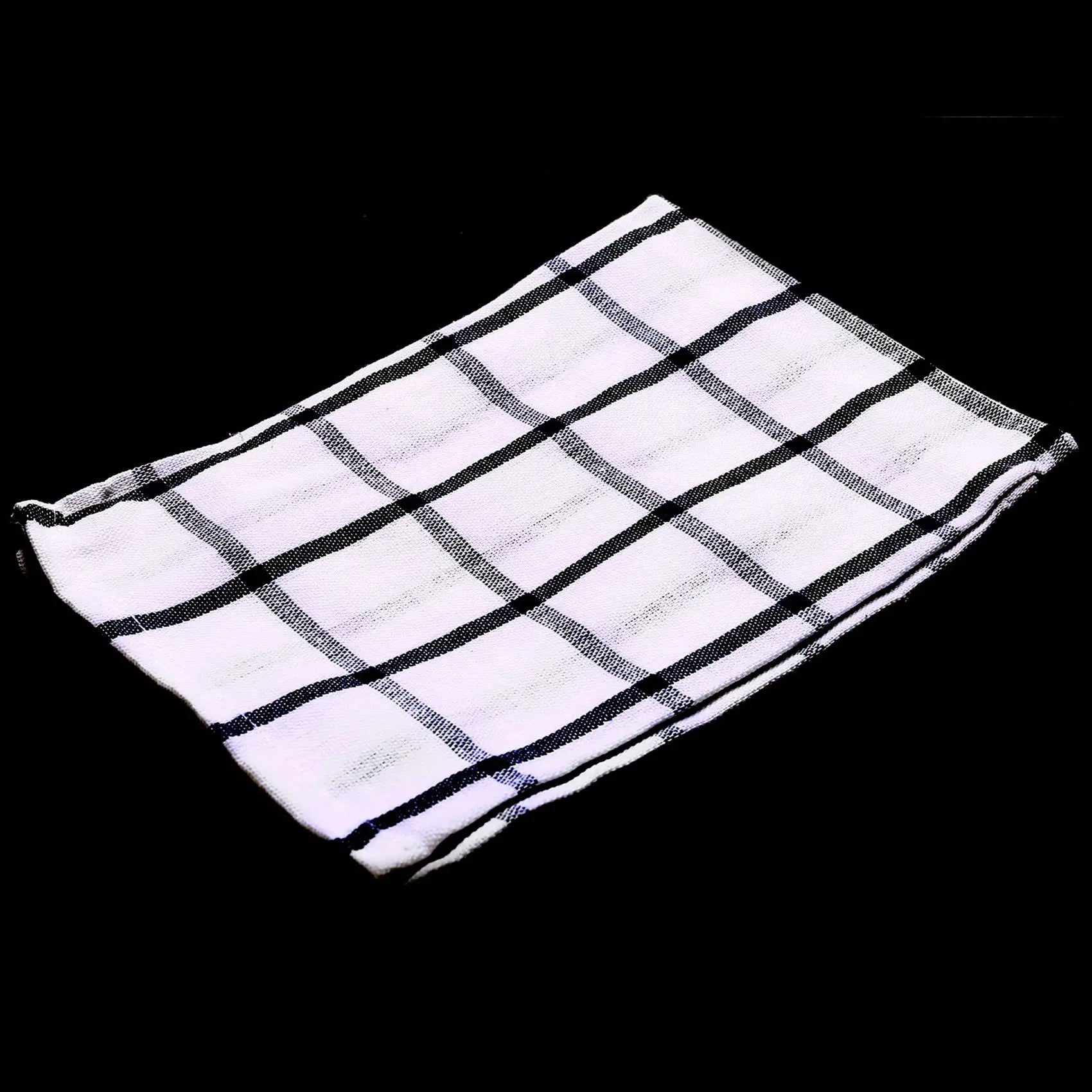 Blue & White Plaid Cotton Kitchen Towel Set | 6 Pieces | 40×60cm | Tea Towels & Napkins