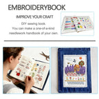 Embroidery Book for Beginners – 90+ Stitch Patterns with Reusable Fabric & Gift Box
