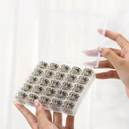 25 canillas de máquina de coser con estuche de almacenamiento – Plástico transparente