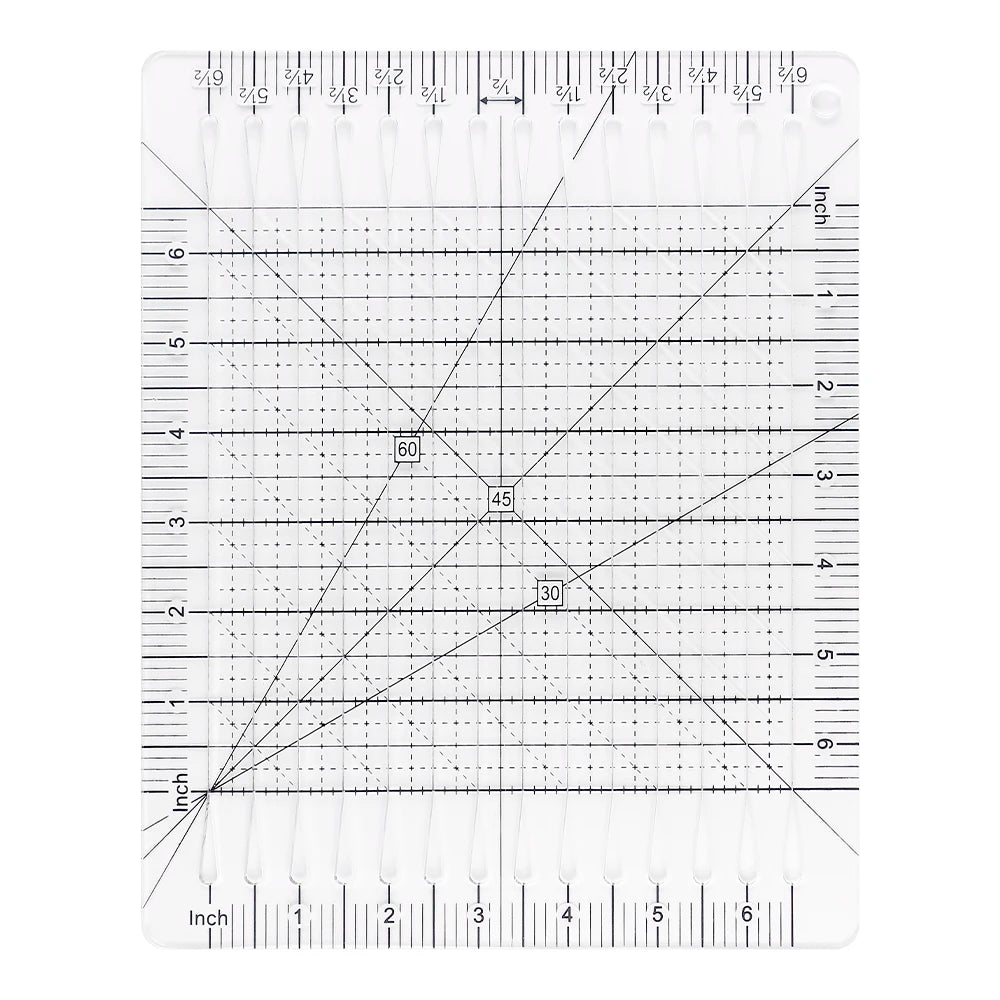 Slotted Acrylic Fabric Strip Cutting Ruler – Quilting Patchwork Template for Precise Strip Cuts