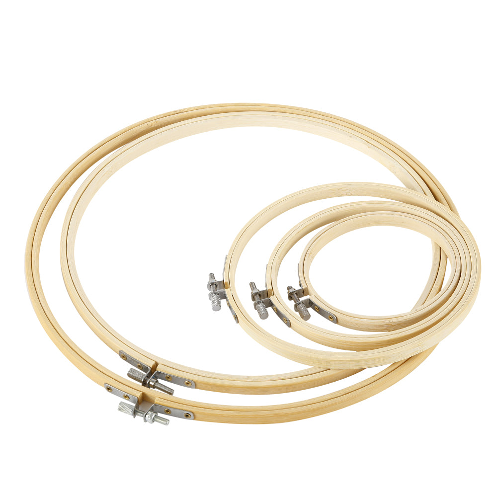 Wooden Embroidery Hoop Set — 5 Sizes (13–30cm)