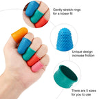 16 protectores de dedos de silicona para acolchar, coser y bordar