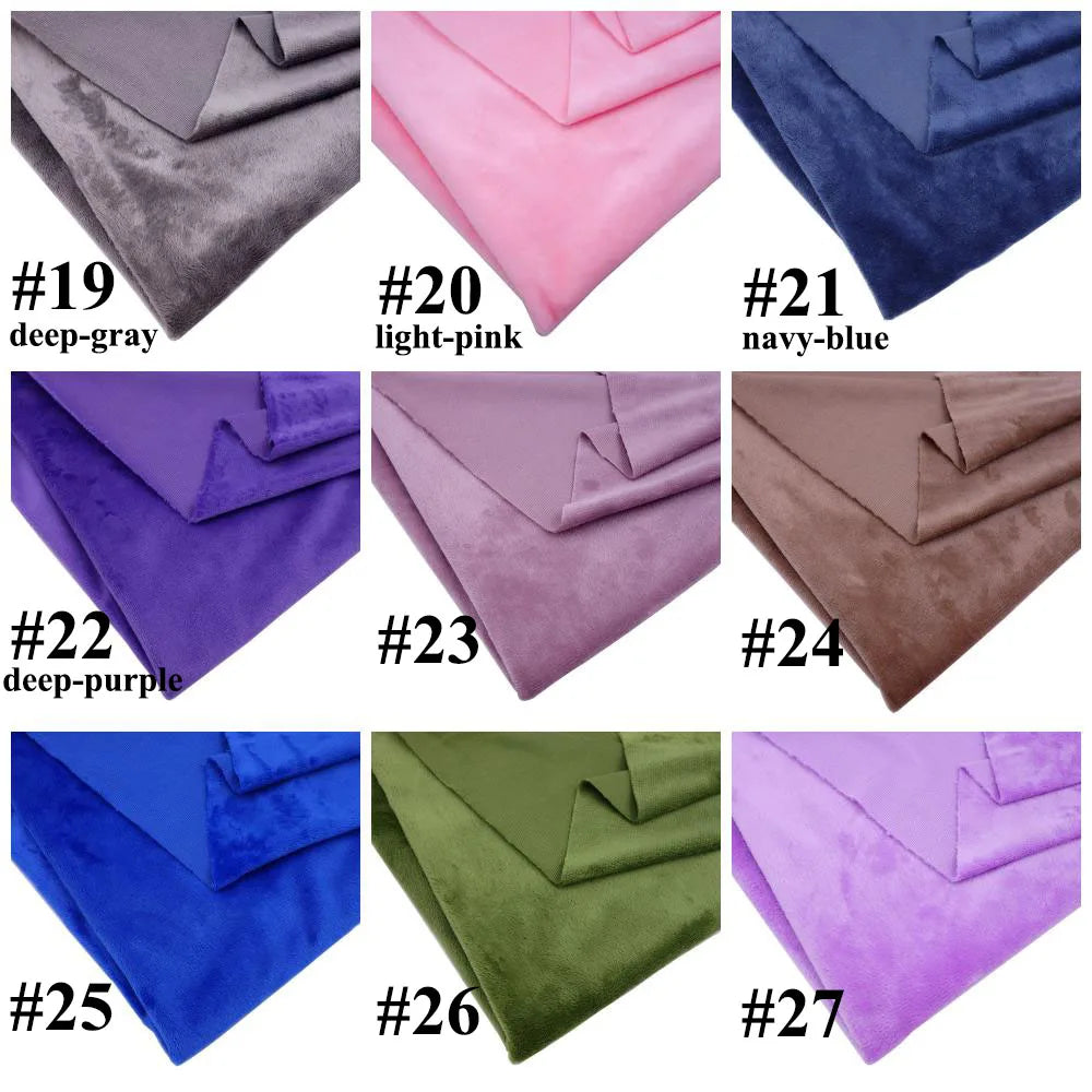 Minky Plush Fabric – Soft Solid Color Fleece for Quilting, Toys, Dolls & Home Textiles (Sold by the Meter, 160cm Wide)