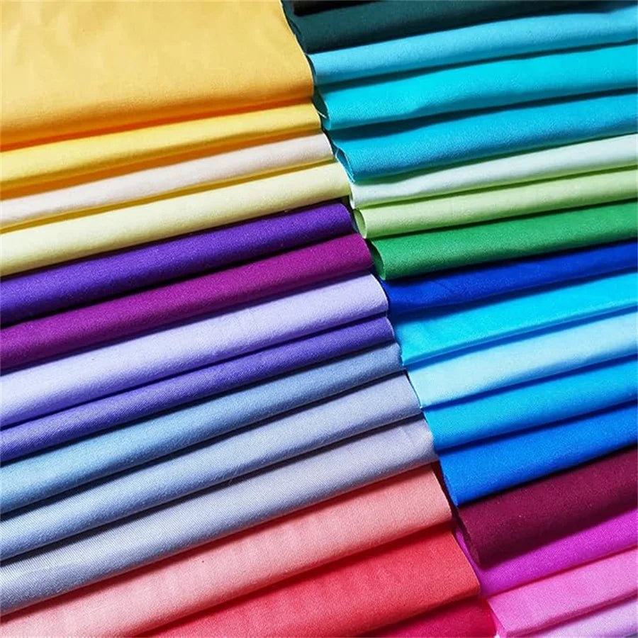 50-Piece Precut Fabric Squares Set – 20x20cm Solid Colors for Quilting & Patchwork