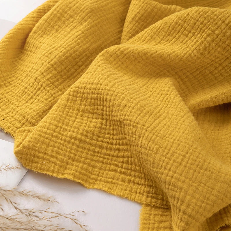 Double Gauze Cotton Muslin Fabric – 140cm Wide | Soft & Breathable for Quilting, Dresses & DIY