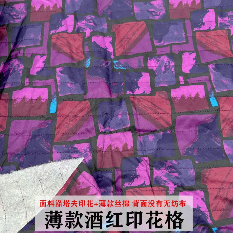 Quilted Lining Fabric by the Meter – 100cm x 145cm Polyester Sewing Cloth