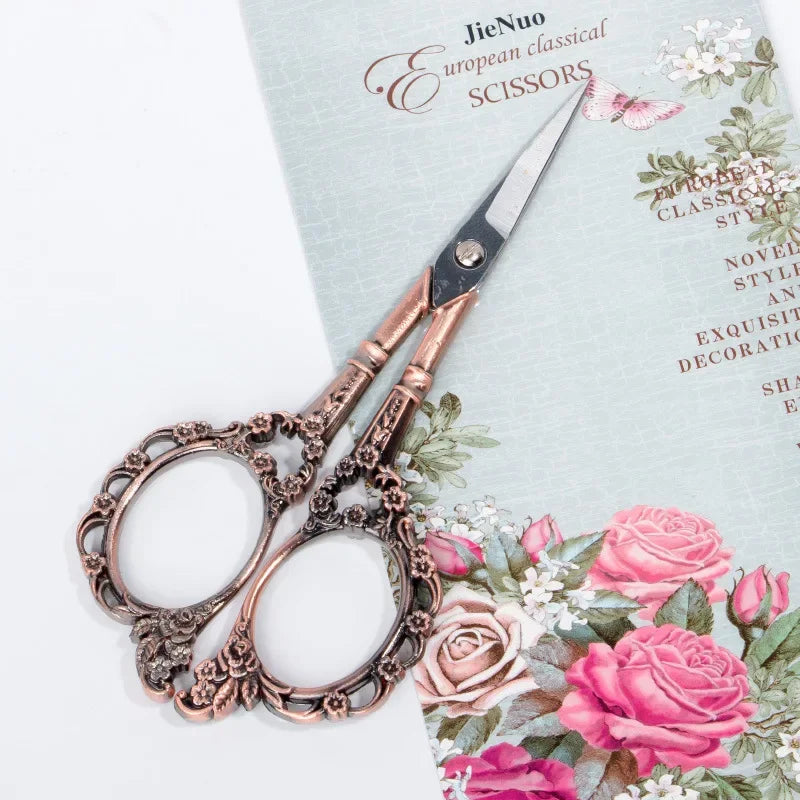 Tijeras de Costura y Manualidades Estilo Vintage – Acero Inoxidable Decorativo, 11,4 cm