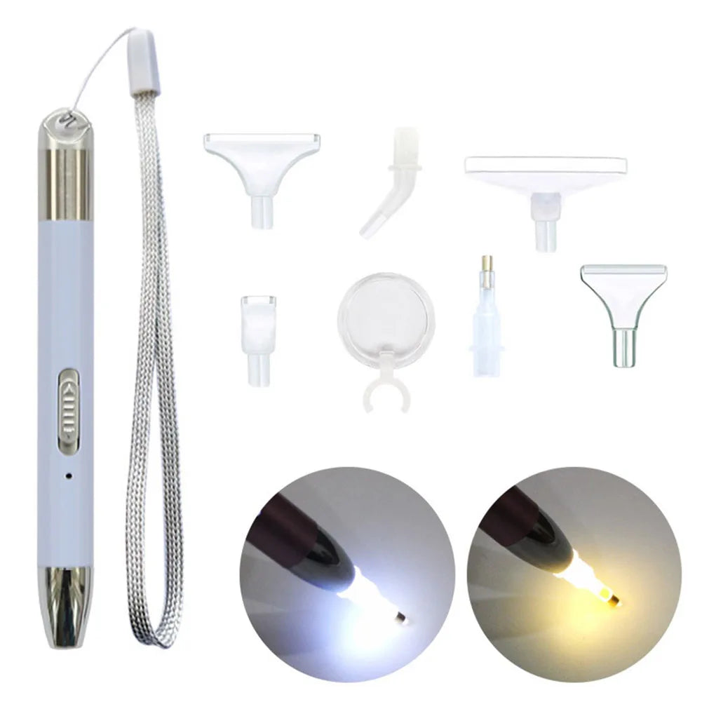 5D DIY Accesorios de Pintura de Diamantes Plástico Iluminado Kit de Pintura de Diamantes Multifuncional para Dibujo Artesanal para Niños Adultos