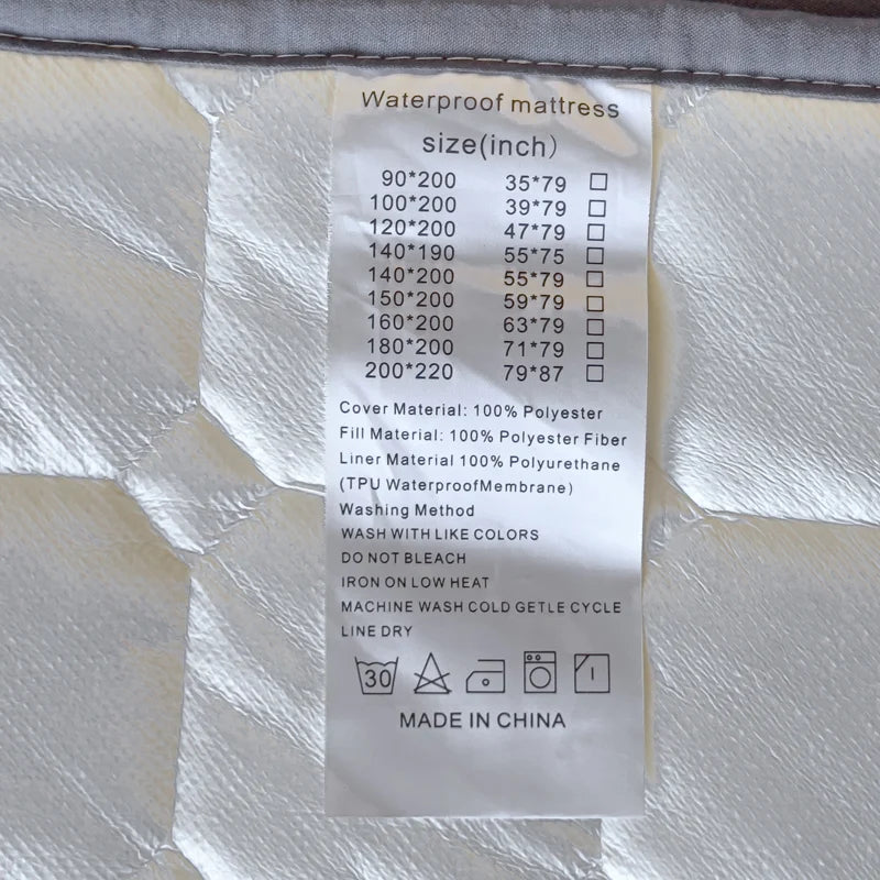 Anqianny Waterproof Quilted Mattress Protector – 400TC, TPU Layer, Anti-Mite, Single & Double