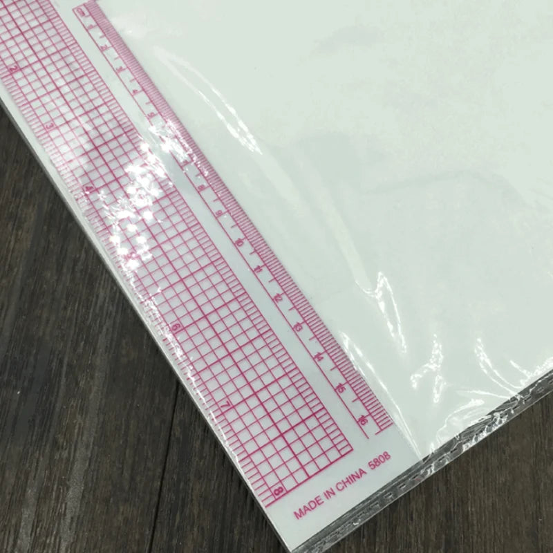 L-Shape Quilting & Sewing Ruler – 90° Plastic Garment Pattern Making Tool with Imperial & Metric Scales (8.5" × 8.5")