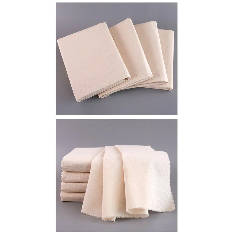 Natural Unbleached Muslin Fabric 63" Wide – Medium Weight 100% Cotton | Sold by the Yard