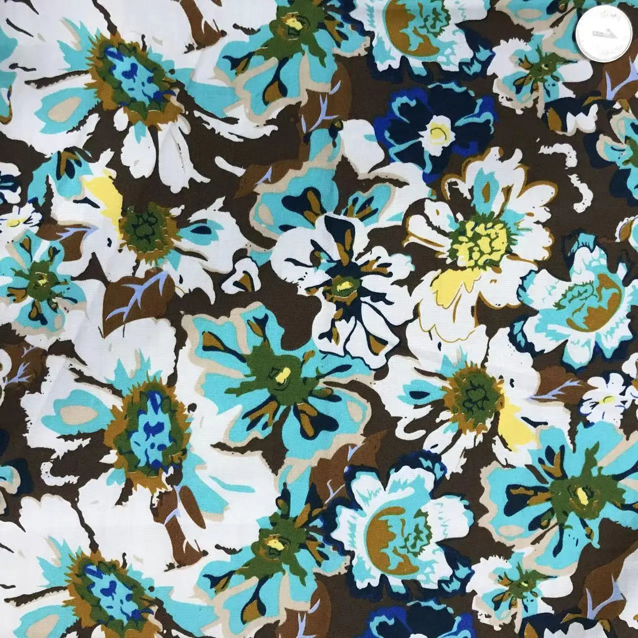 Rose Print Cotton Poplin Fabric – Vintage Floral Hawaiian Print | 145cm Wide, Sold by the Meter
