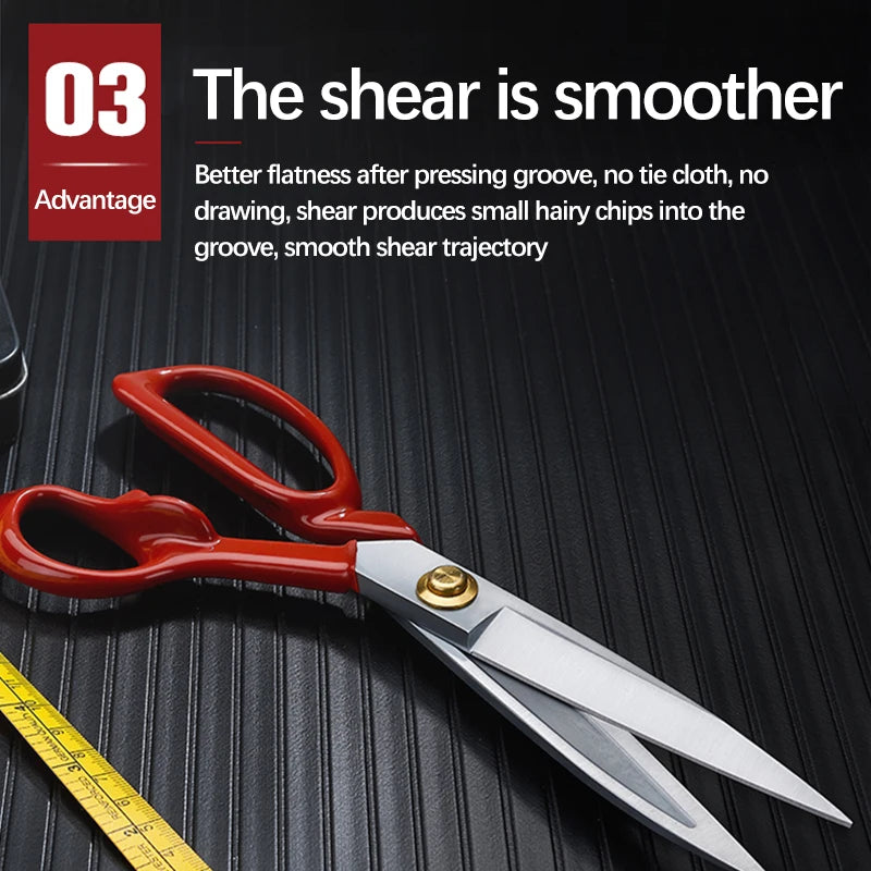 Professional Stainless Steel Tailor Scissors – 3 Sizes | Anti-Rust Fabric Shears for Sewing, Quilting & Dressmaking