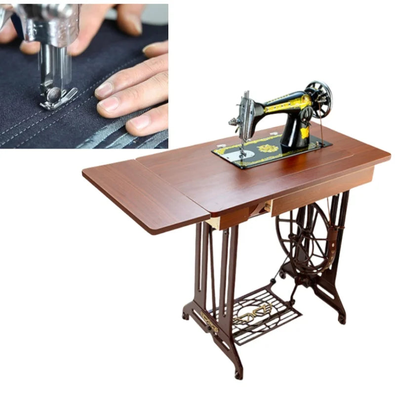 Mini Household Sewing Machine with Foot Pedal – 6mm Thick, Alloy Steel, 220V